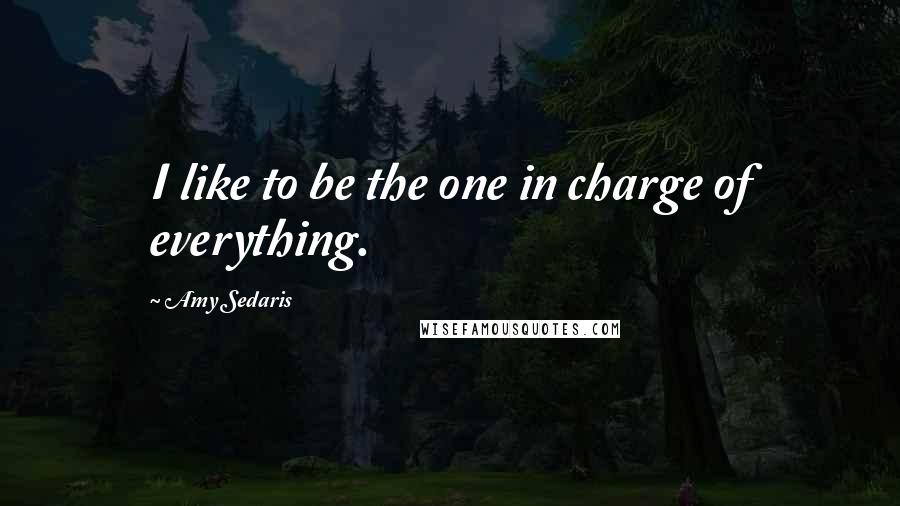 Amy Sedaris Quotes: I like to be the one in charge of everything.