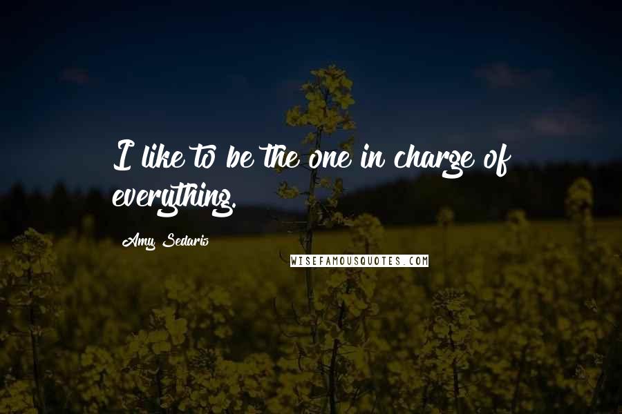 Amy Sedaris Quotes: I like to be the one in charge of everything.