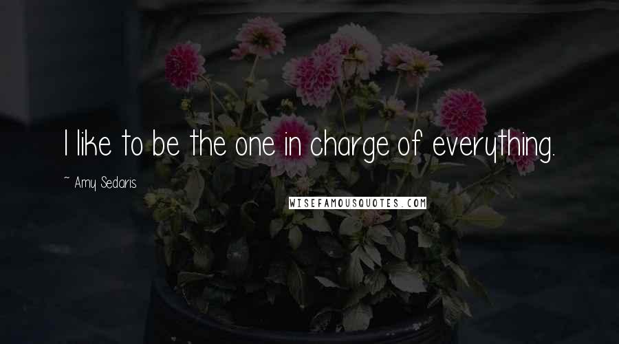 Amy Sedaris Quotes: I like to be the one in charge of everything.