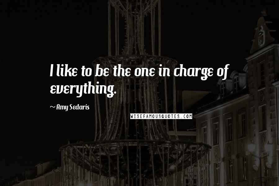 Amy Sedaris Quotes: I like to be the one in charge of everything.