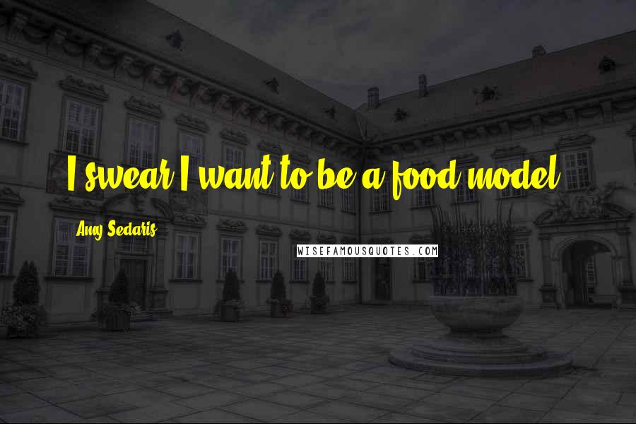 Amy Sedaris Quotes: I swear I want to be a food model.