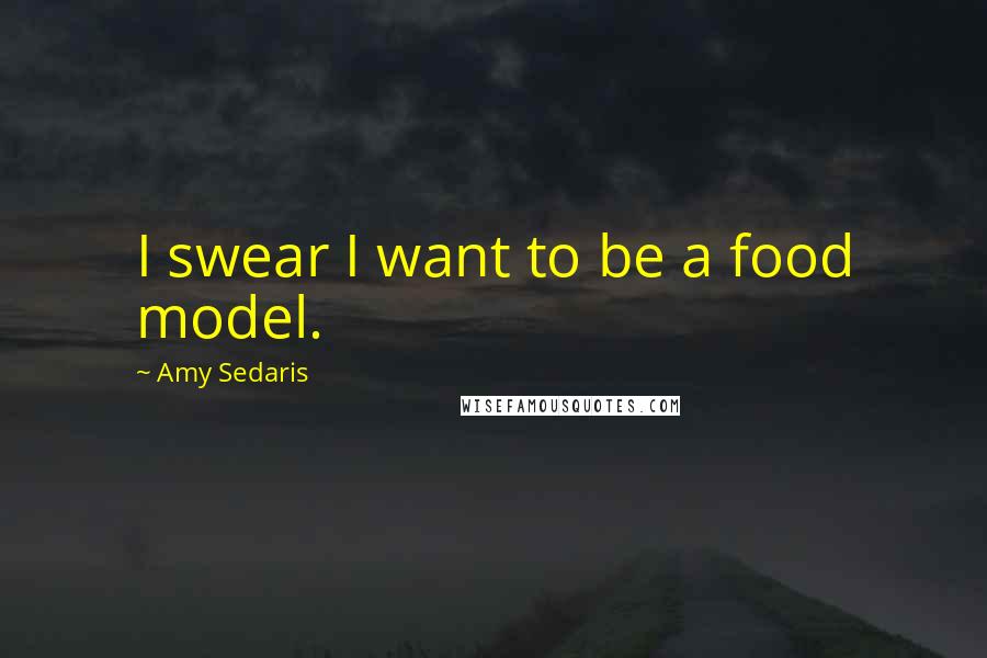 Amy Sedaris Quotes: I swear I want to be a food model.