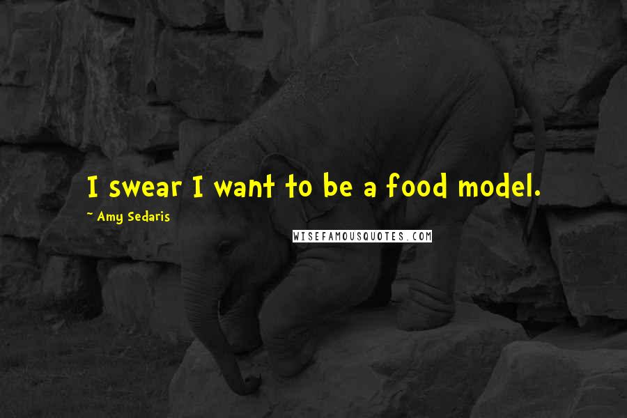 Amy Sedaris Quotes: I swear I want to be a food model.