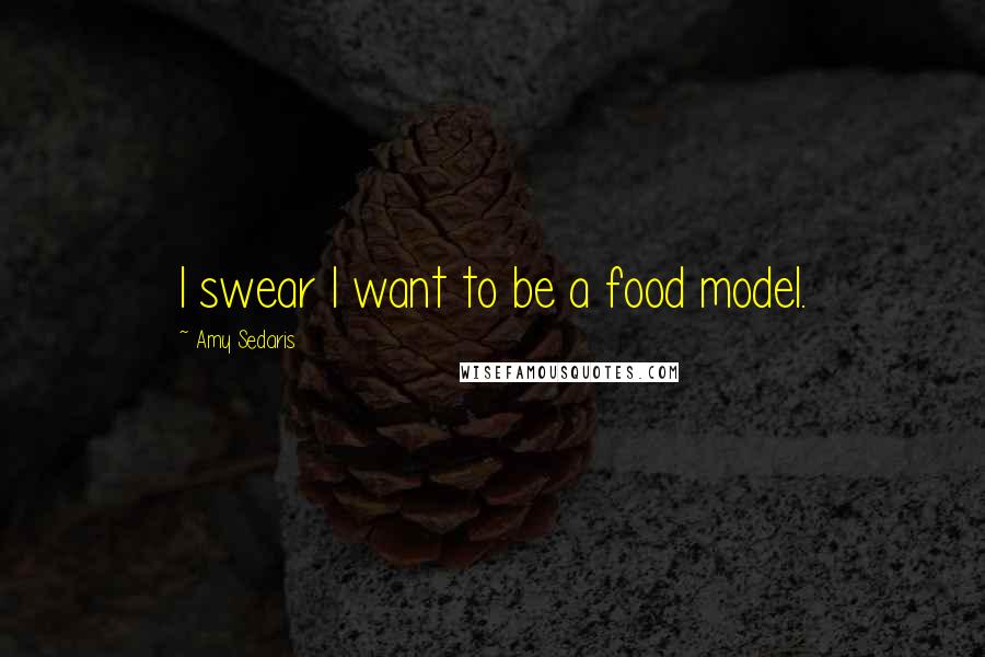 Amy Sedaris Quotes: I swear I want to be a food model.