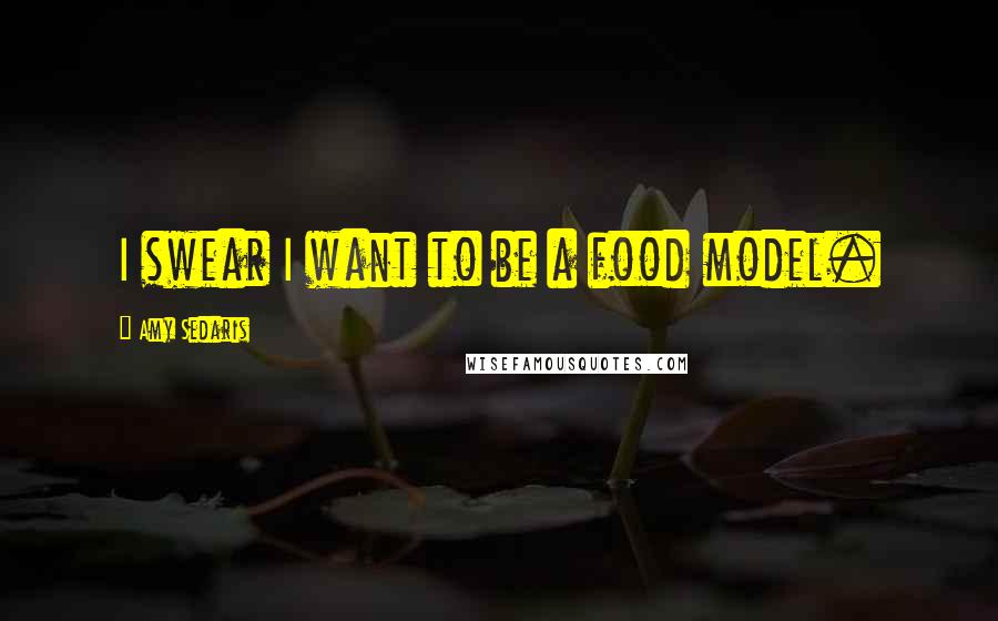 Amy Sedaris Quotes: I swear I want to be a food model.