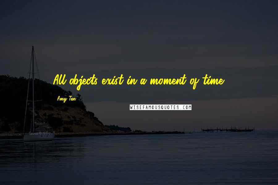 Amy Tan Quotes: All objects exist in a moment of time.