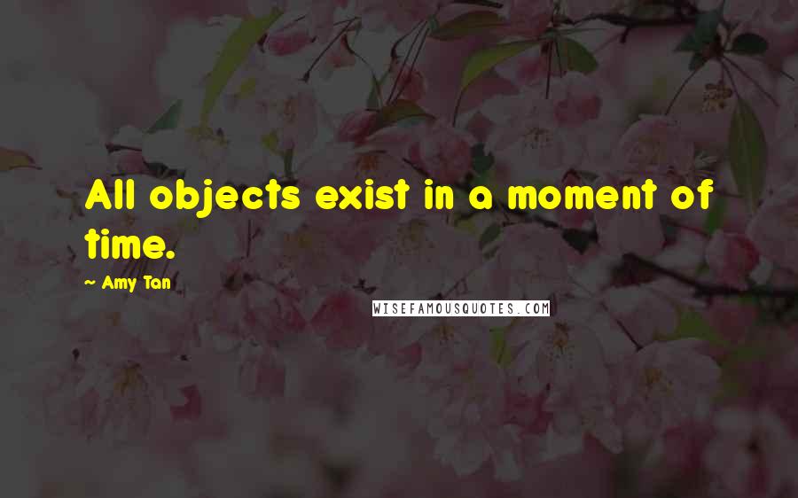 Amy Tan Quotes: All objects exist in a moment of time.