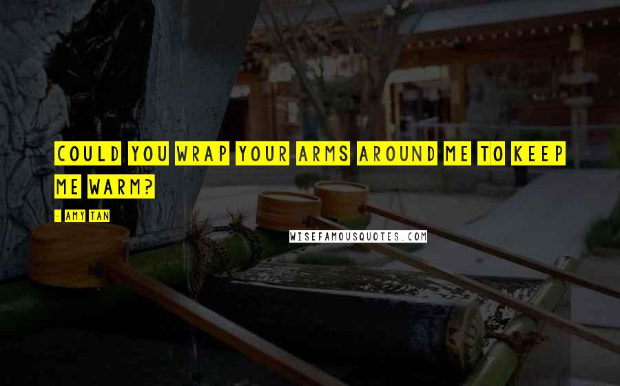 Amy Tan Quotes: Could you wrap your arms around me to keep me warm?