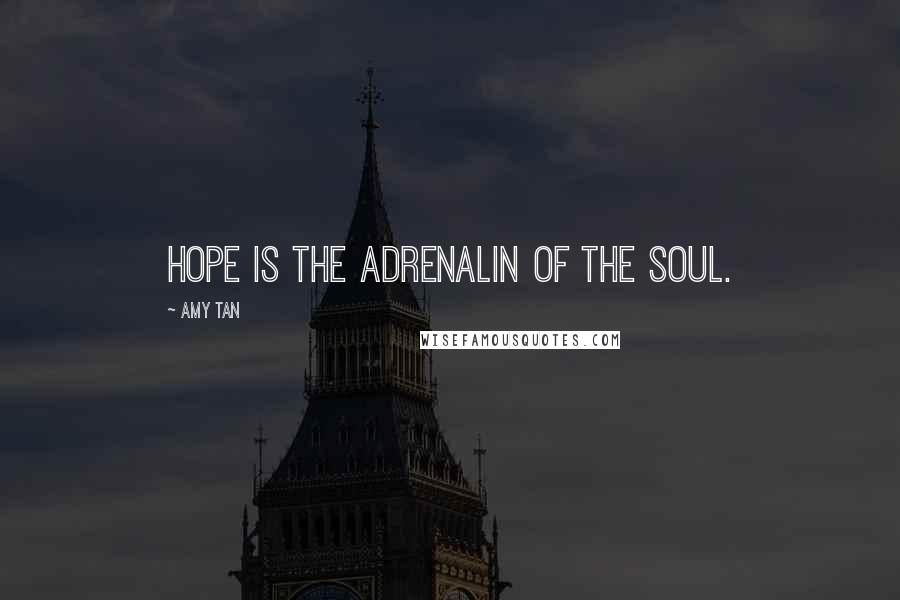 Amy Tan Quotes: Hope is the adrenalin of the soul.