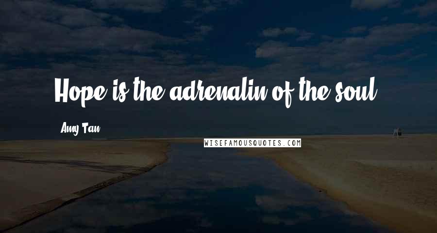 Amy Tan Quotes: Hope is the adrenalin of the soul.