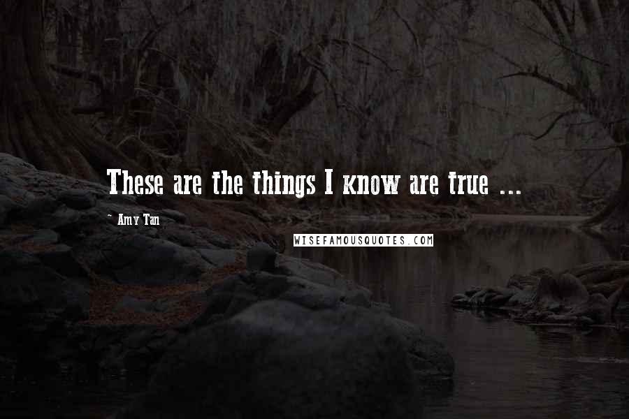 Amy Tan Quotes: These are the things I know are true ...