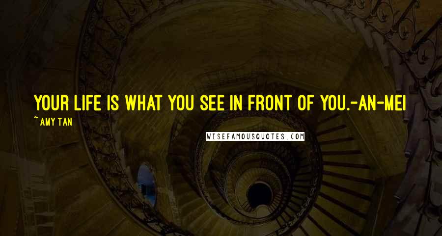 Amy Tan Quotes: Your life is what you see in front of you.-An-mei