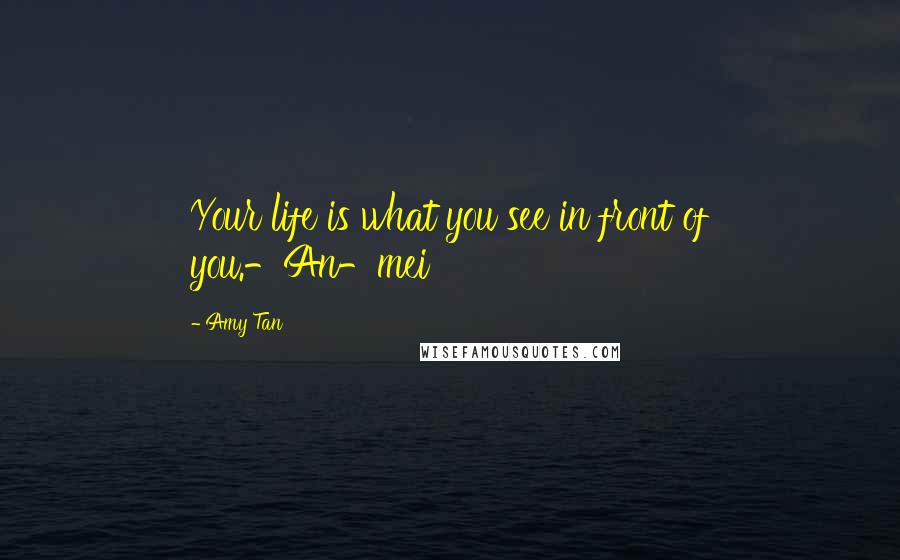 Amy Tan Quotes: Your life is what you see in front of you.-An-mei