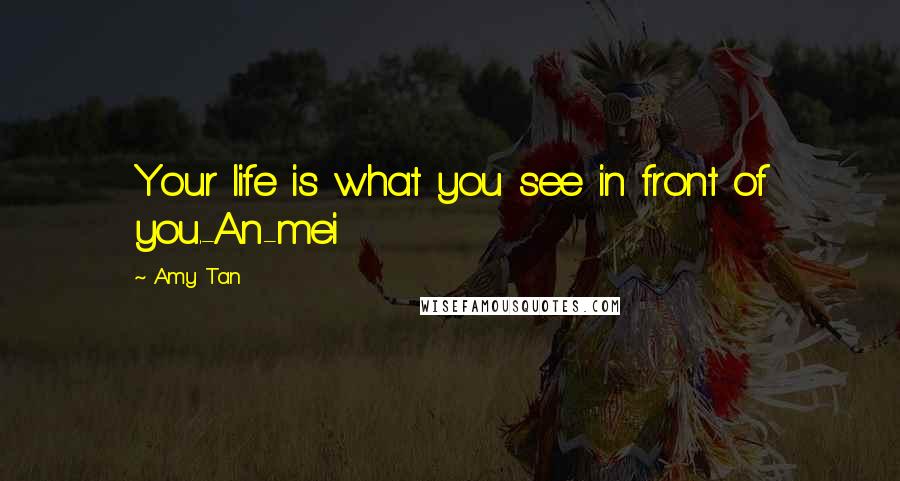Amy Tan Quotes: Your life is what you see in front of you.-An-mei