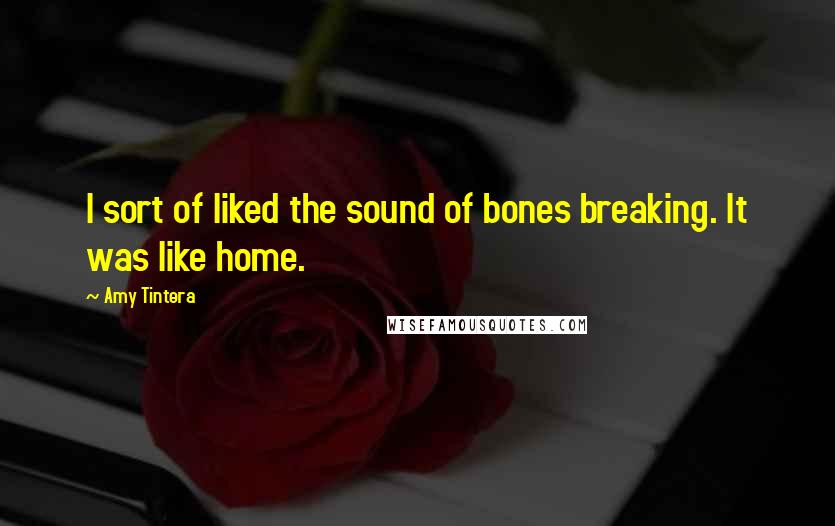 Amy Tintera Quotes: I sort of liked the sound of bones breaking. It was like home.