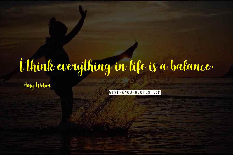 Amy Weber Quotes: I think everything in life is a balance.