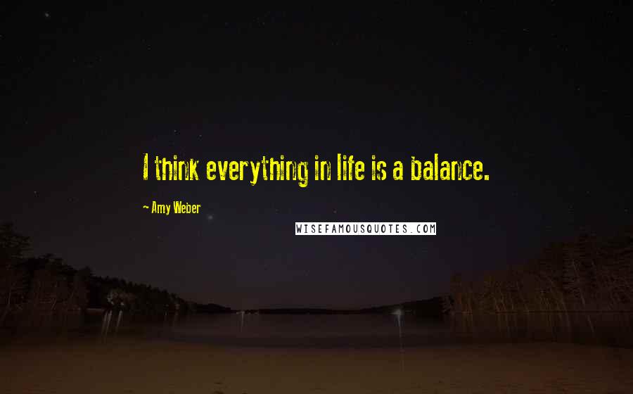 Amy Weber Quotes: I think everything in life is a balance.