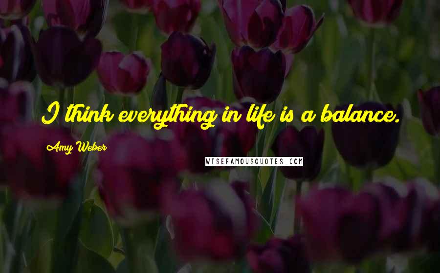 Amy Weber Quotes: I think everything in life is a balance.