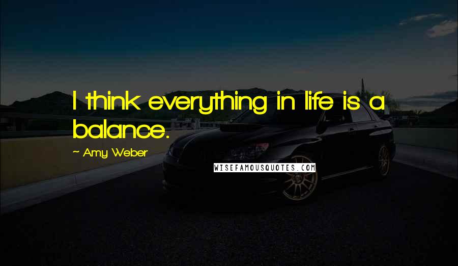 Amy Weber Quotes: I think everything in life is a balance.