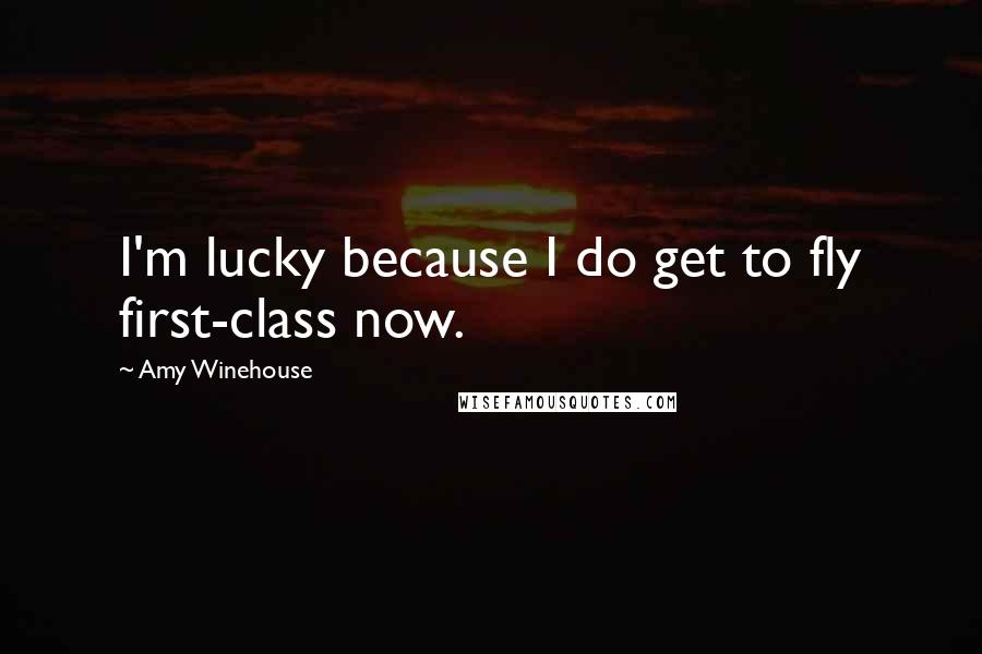 Amy Winehouse Quotes: I'm lucky because I do get to fly first-class now.