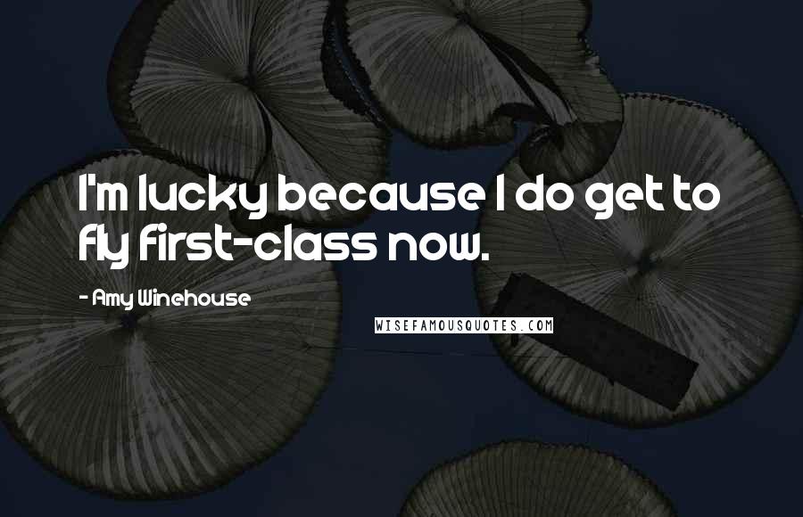 Amy Winehouse Quotes: I'm lucky because I do get to fly first-class now.