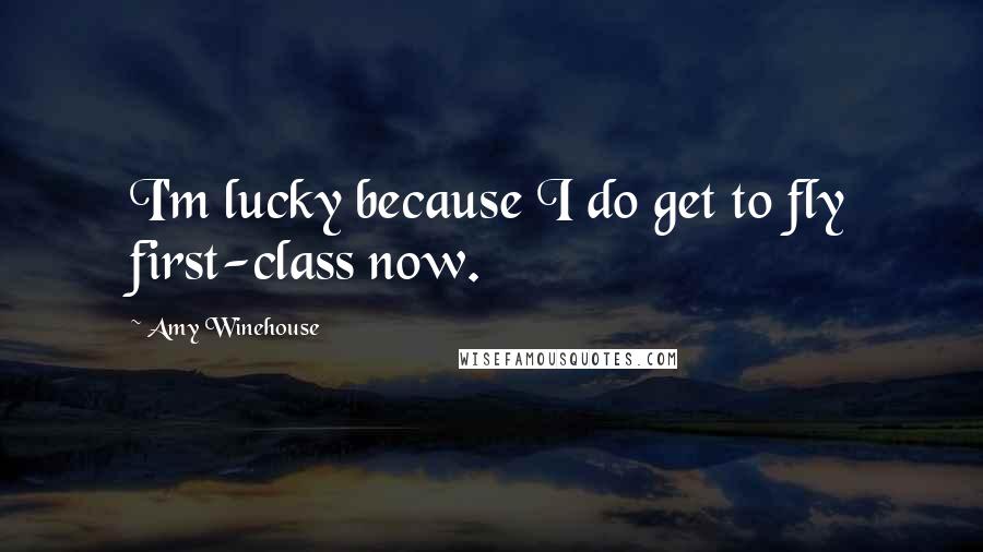 Amy Winehouse Quotes: I'm lucky because I do get to fly first-class now.