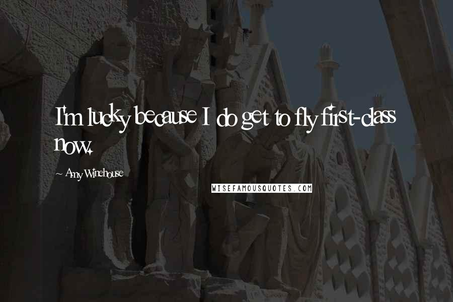 Amy Winehouse Quotes: I'm lucky because I do get to fly first-class now.