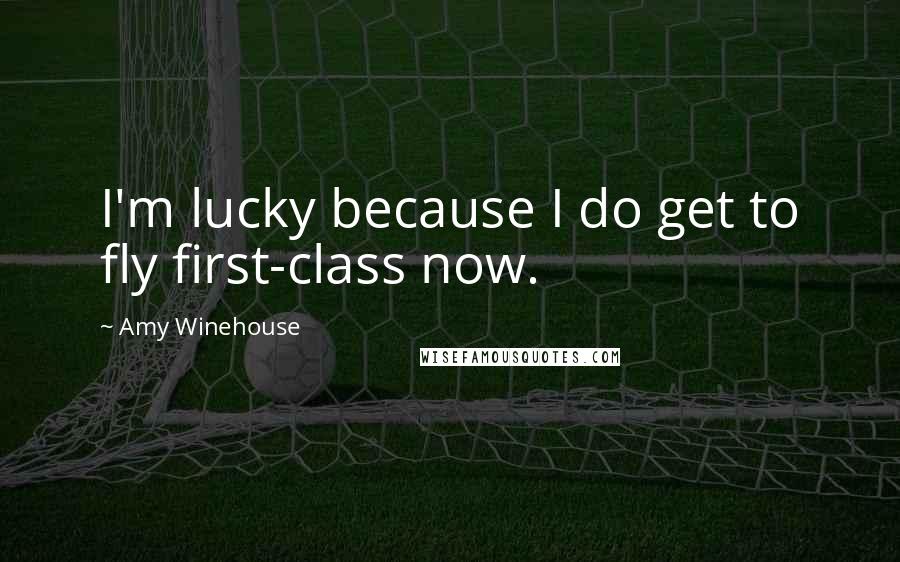 Amy Winehouse Quotes: I'm lucky because I do get to fly first-class now.