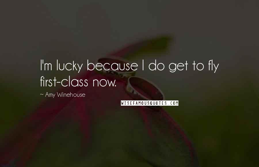 Amy Winehouse Quotes: I'm lucky because I do get to fly first-class now.