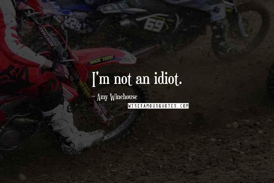 Amy Winehouse Quotes: I'm not an idiot.
