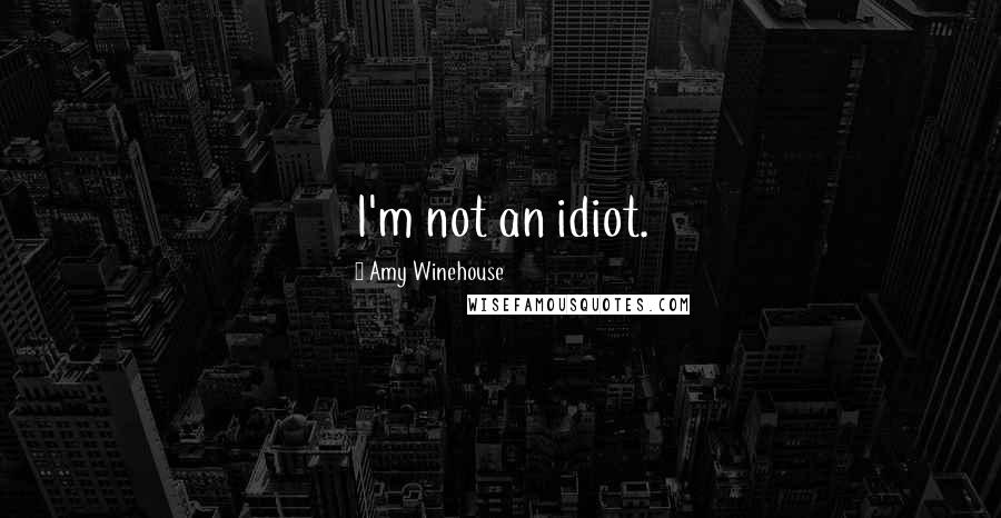 Amy Winehouse Quotes: I'm not an idiot.