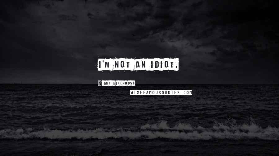 Amy Winehouse Quotes: I'm not an idiot.