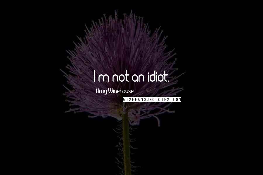 Amy Winehouse Quotes: I'm not an idiot.