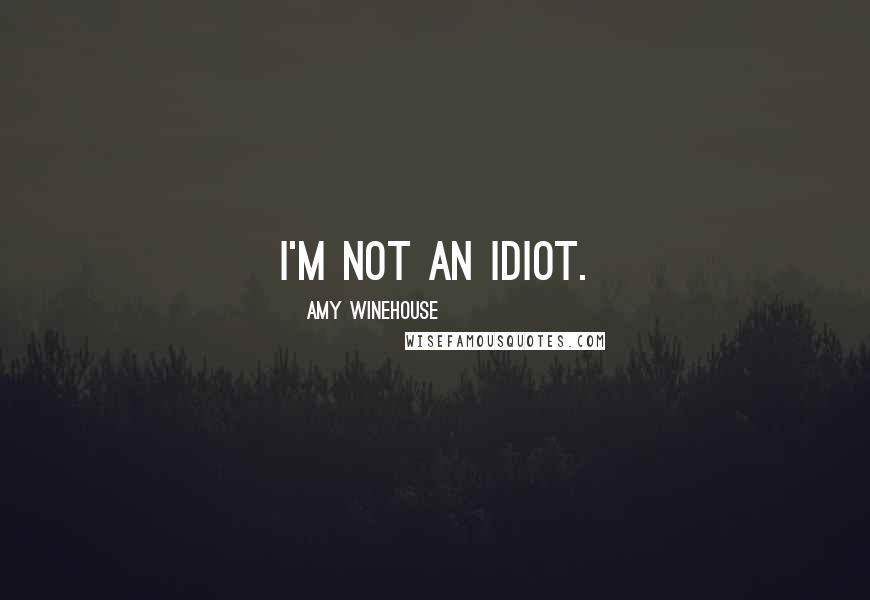 Amy Winehouse Quotes: I'm not an idiot.
