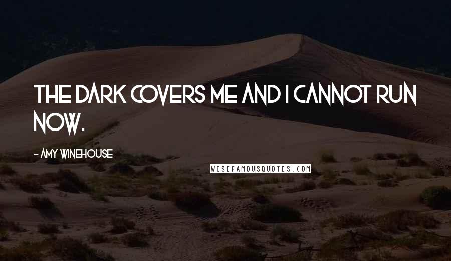 Amy Winehouse Quotes: The dark covers me and I cannot run now.