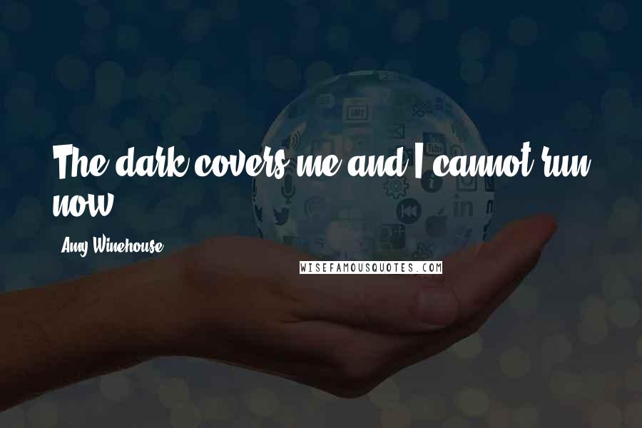 Amy Winehouse Quotes: The dark covers me and I cannot run now.