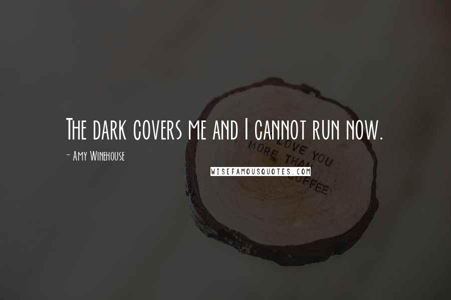 Amy Winehouse Quotes: The dark covers me and I cannot run now.