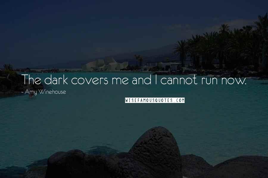 Amy Winehouse Quotes: The dark covers me and I cannot run now.