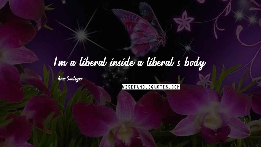 Ana Gasteyer Quotes: I'm a liberal inside a liberal's body.