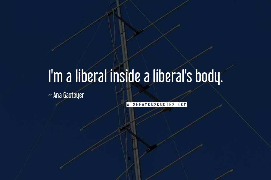 Ana Gasteyer Quotes: I'm a liberal inside a liberal's body.