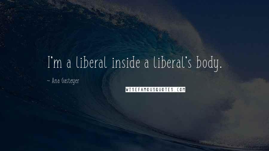 Ana Gasteyer Quotes: I'm a liberal inside a liberal's body.
