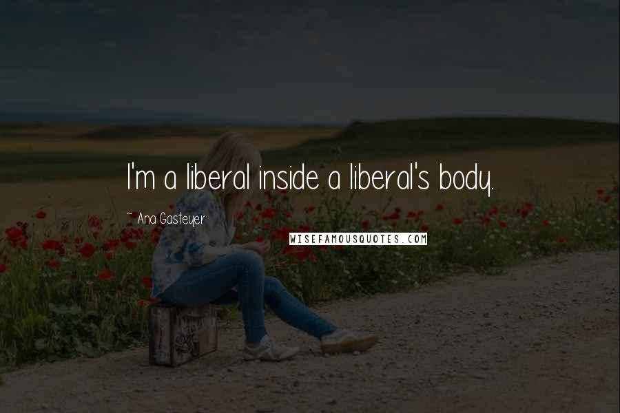 Ana Gasteyer Quotes: I'm a liberal inside a liberal's body.
