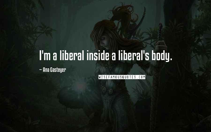 Ana Gasteyer Quotes: I'm a liberal inside a liberal's body.
