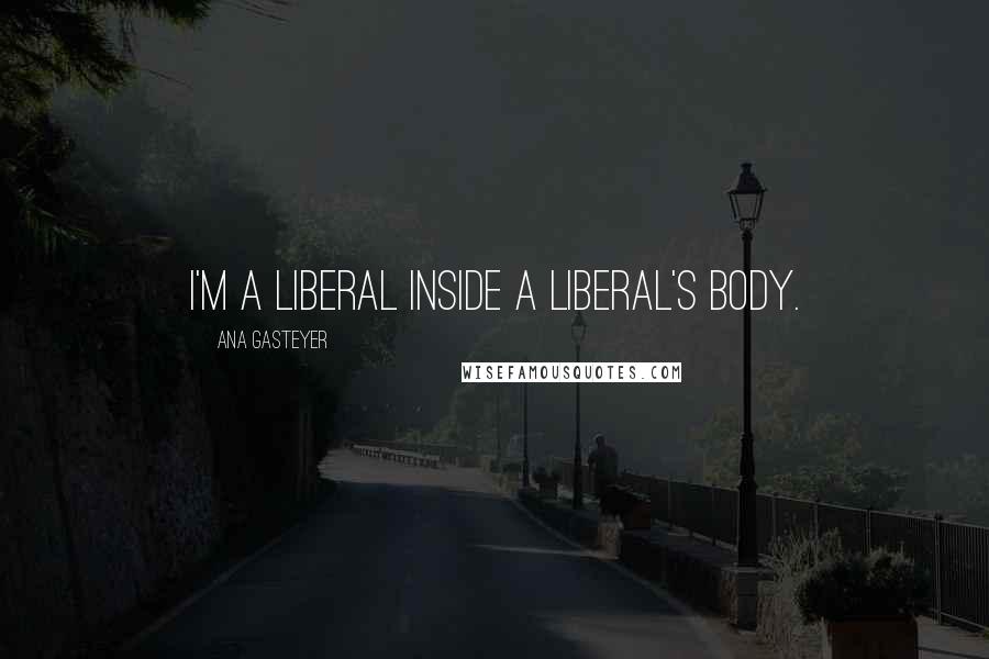 Ana Gasteyer Quotes: I'm a liberal inside a liberal's body.