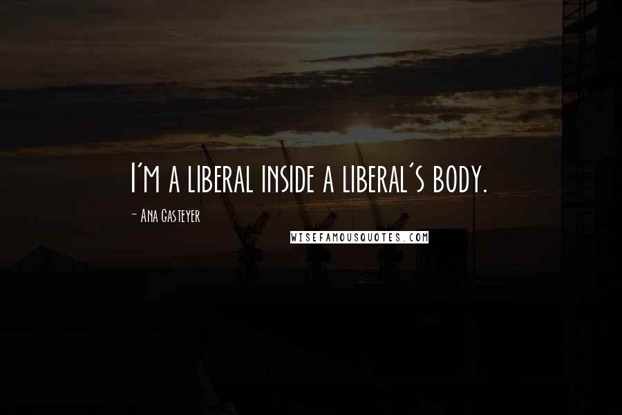 Ana Gasteyer Quotes: I'm a liberal inside a liberal's body.