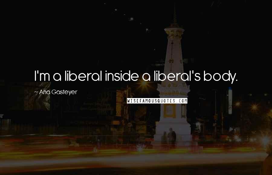 Ana Gasteyer Quotes: I'm a liberal inside a liberal's body.