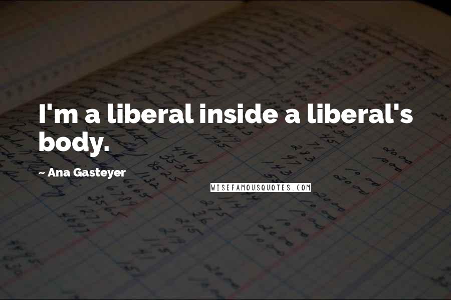 Ana Gasteyer Quotes: I'm a liberal inside a liberal's body.