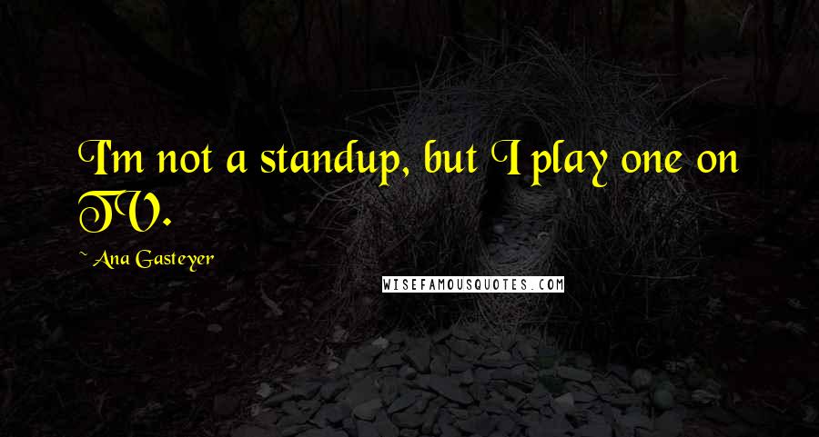 Ana Gasteyer Quotes: I'm not a standup, but I play one on TV.