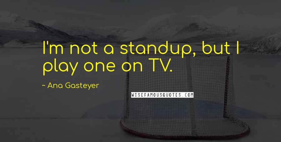 Ana Gasteyer Quotes: I'm not a standup, but I play one on TV.