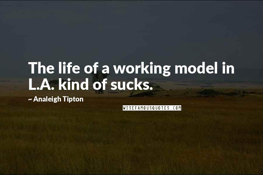Analeigh Tipton Quotes: The life of a working model in L.A. kind of sucks.